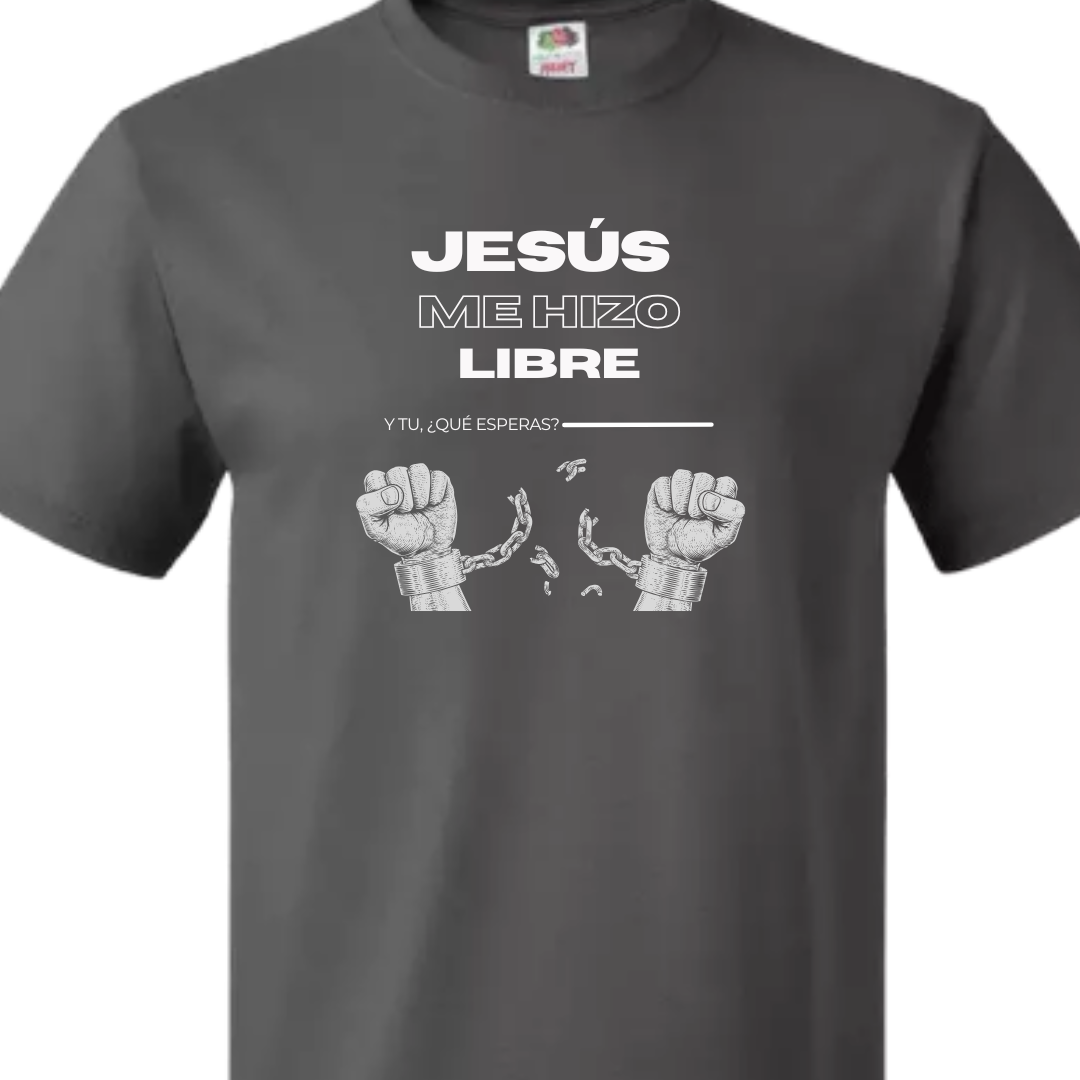 Tshirt "Jesús me hizo libre." Camisas Cristianas