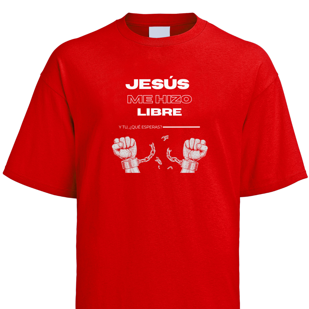 Tshirt "Jesús me hizo libre." Camisas Cristianas