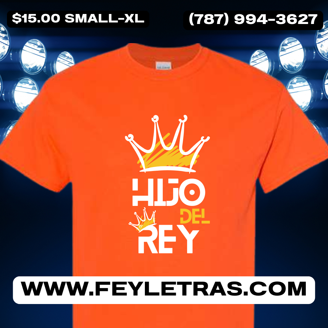 Tshirt Hijo del Rey Camisas Cristianas