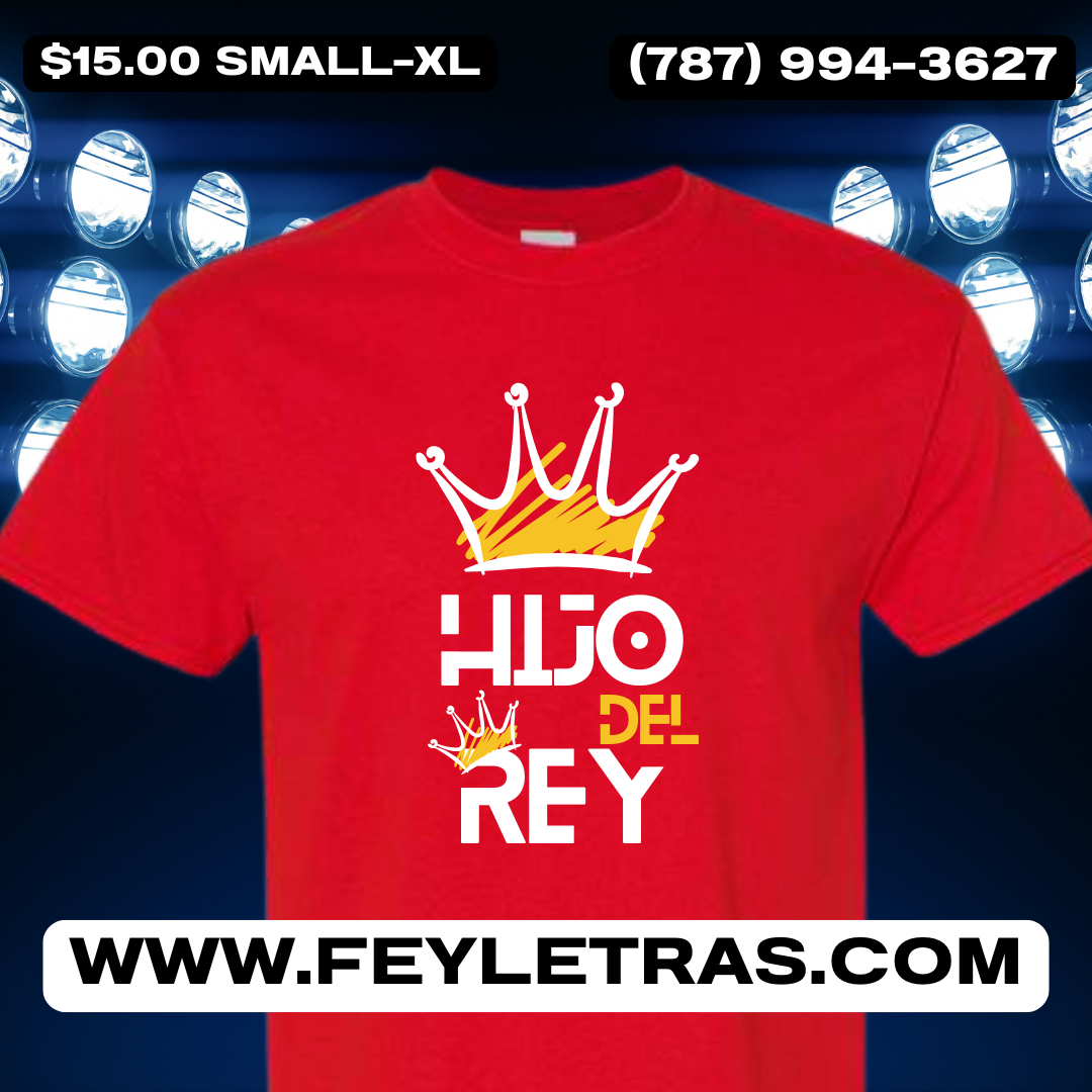 Tshirt Hijo del Rey Camisas Cristianas