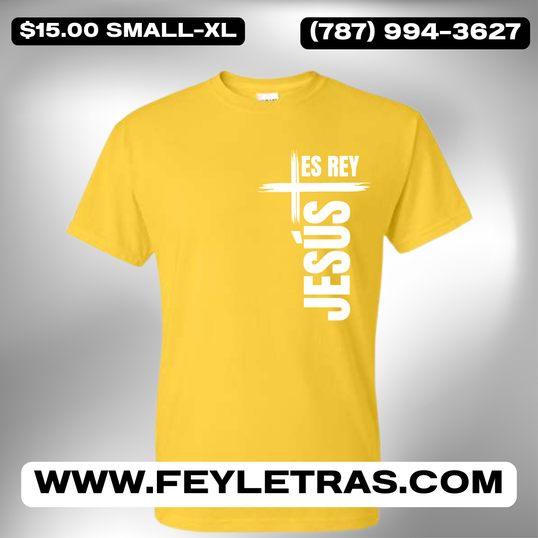 Tshirt Jesús es Rey Camisas Cristianas