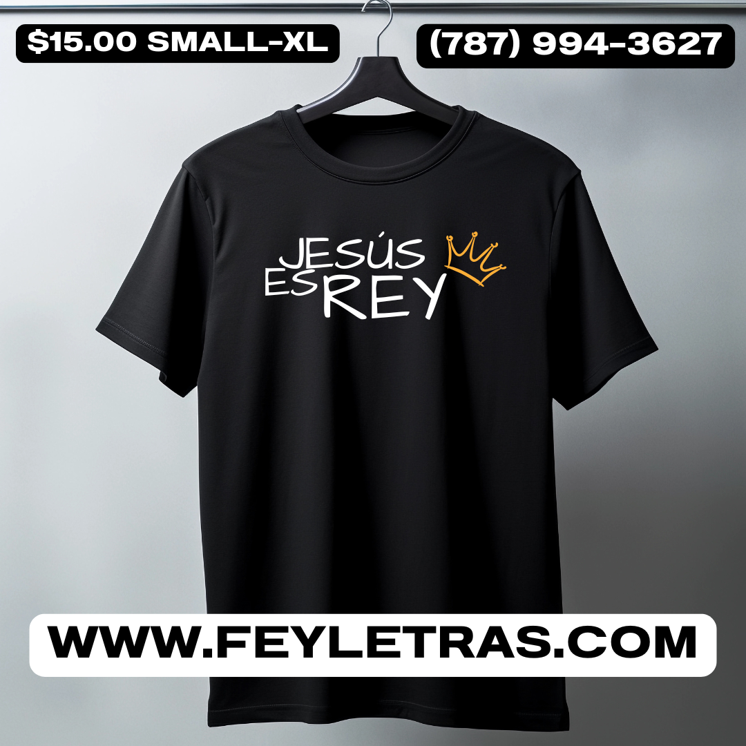 Tshirt "Jesús es Rey" #2 Camisas Cristianas