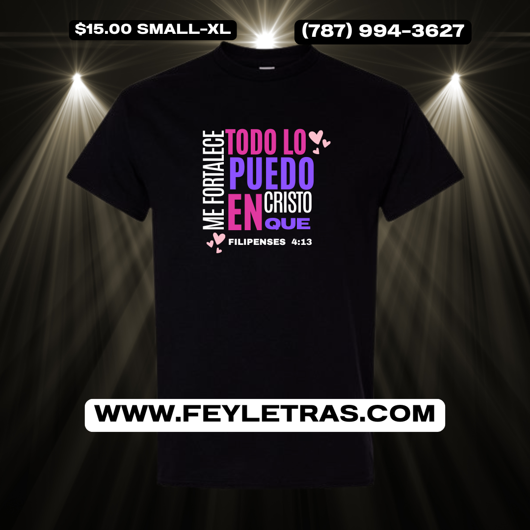 Camisa Todo lo puedo en Cristo que me fortalece