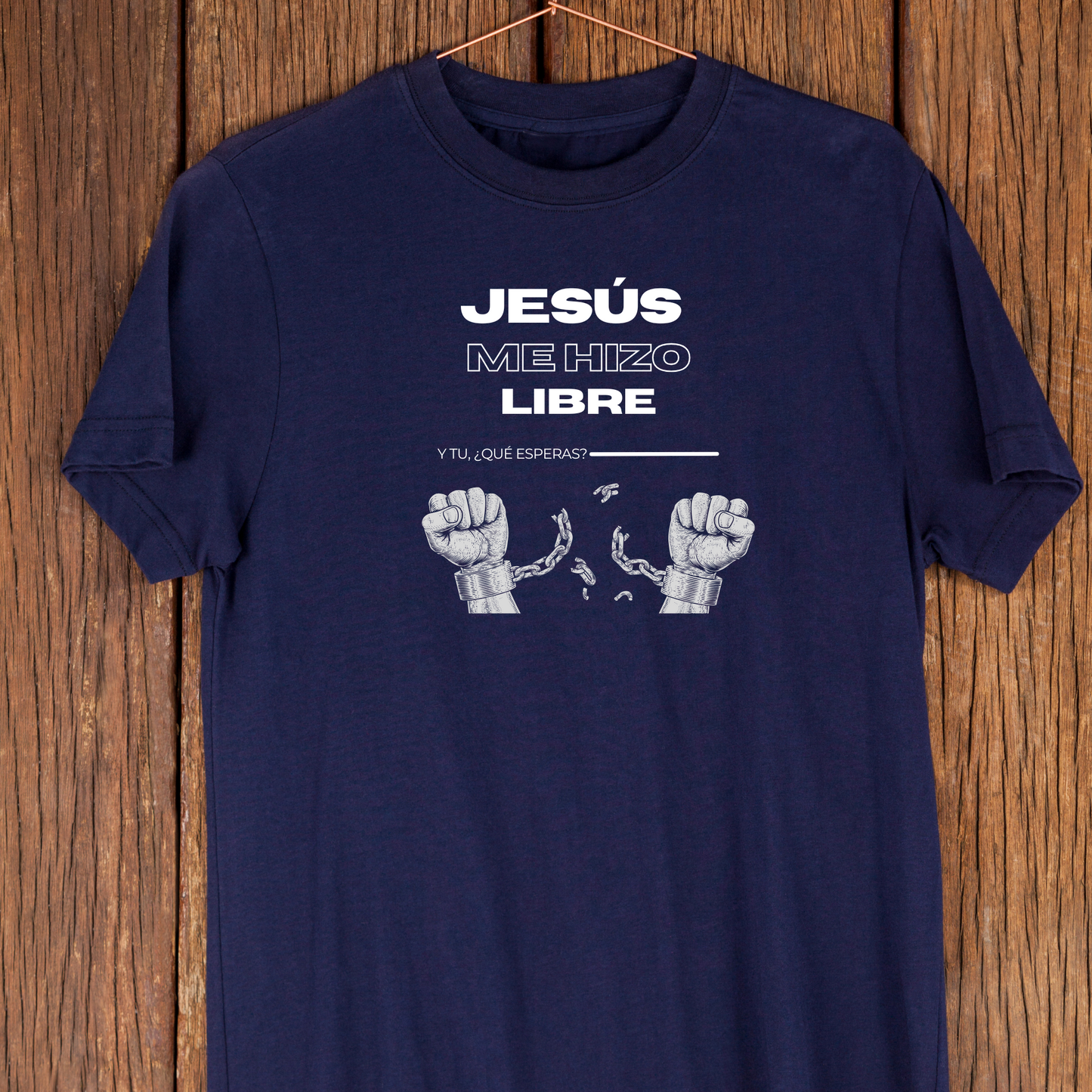 Tshirt "Jesús me hizo libre." Camisas Cristianas