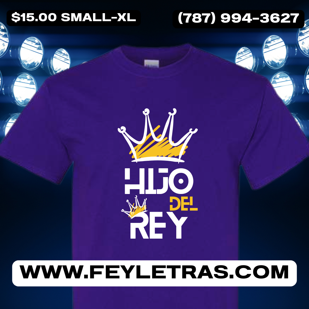 Tshirt Hijo del Rey  Camisas Cristianas