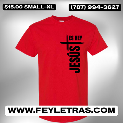 Tshirt Jesús es Rey Camisas Cristianas