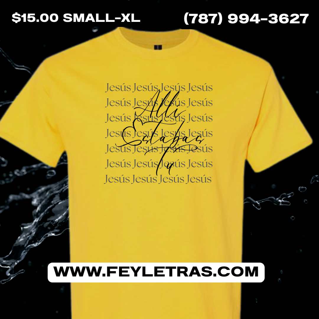 Tshirt Allí estabas tu (Jesús)  Camisas Cristianas