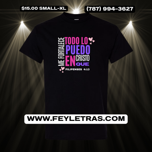 Camisa Todo lo puedo en Cristo que me fortalece