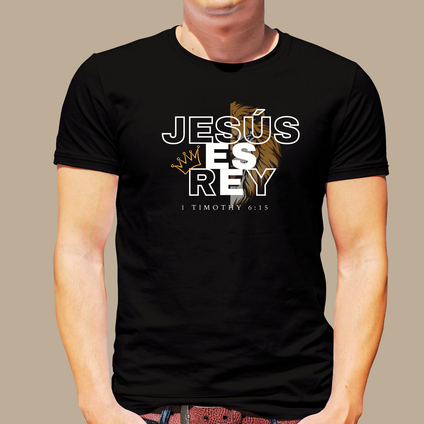Tshirt "Jesús es Rey" Camisas Cristianas